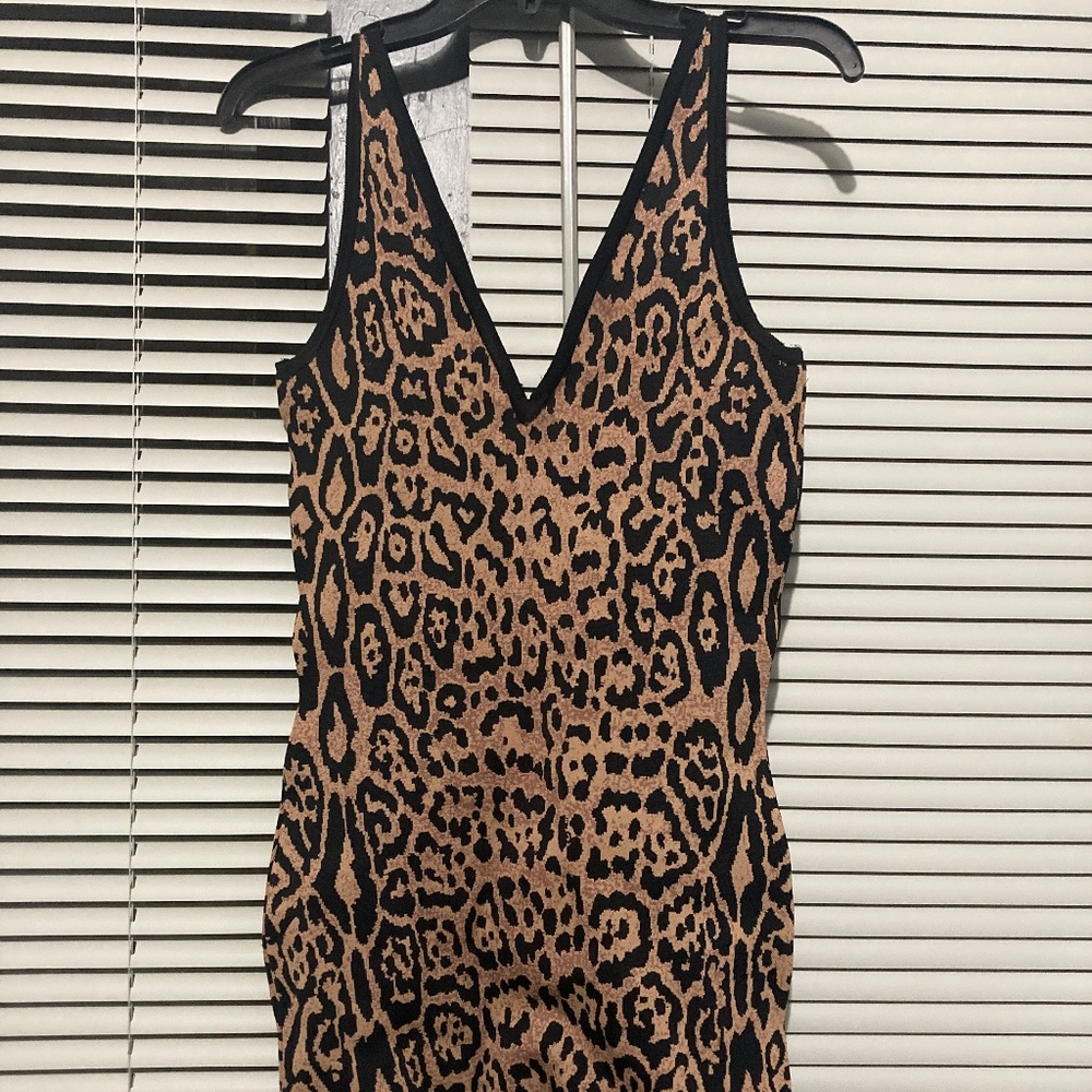 Leopard Print Mini Bandage Dress